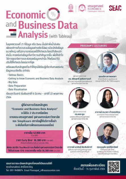 อบรมหลักสูตร Economic and Business Data Analysis ศาสตร์แห่งข้อมูลเชิงเศรษฐศาสตร์