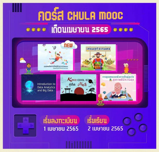 เรียนรู้หลากหลายวิชากับ CHULA MOOC คอร์สเรียนออนไลน์จากจุฬาฯ เดือนเมษายน 2565