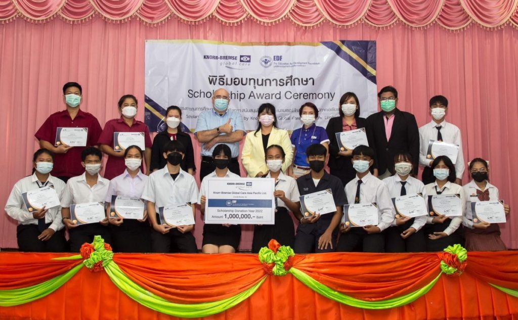 Knorr-Bremse Global Care Asia Pacific supports 160 needy Thai students’ education through EDF Foundation