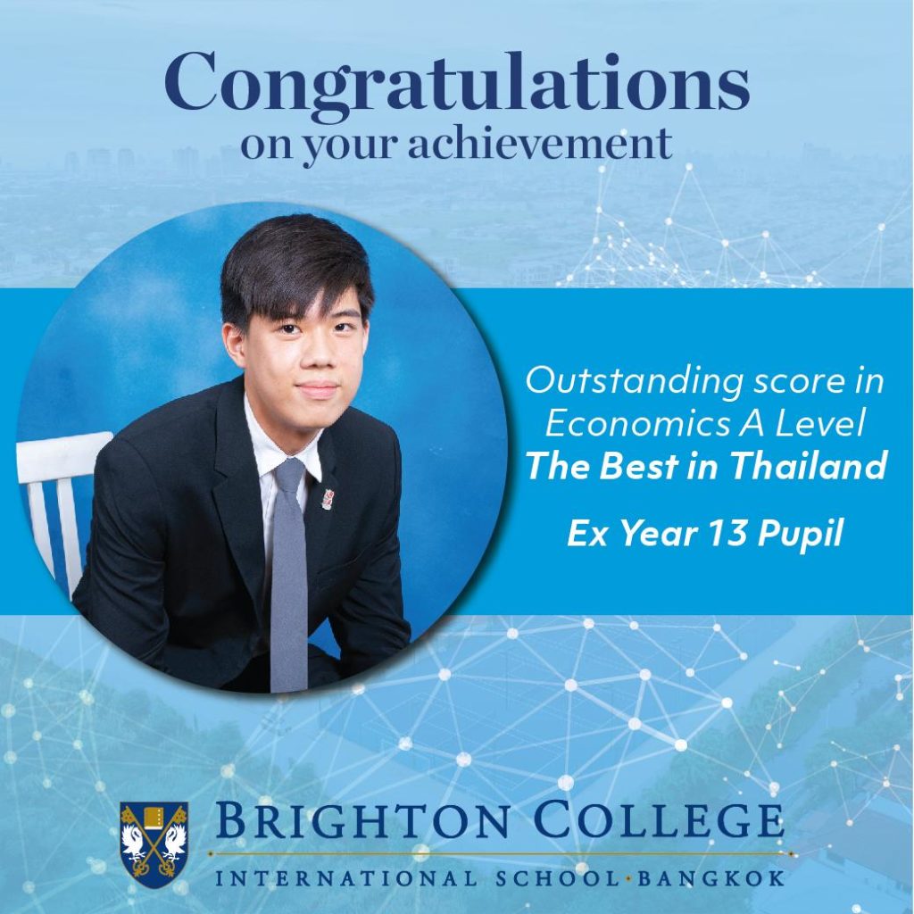 Brighton College Bangkok’s pupils achieved the highest scores in Thailand for both A Level and IGCSE exams