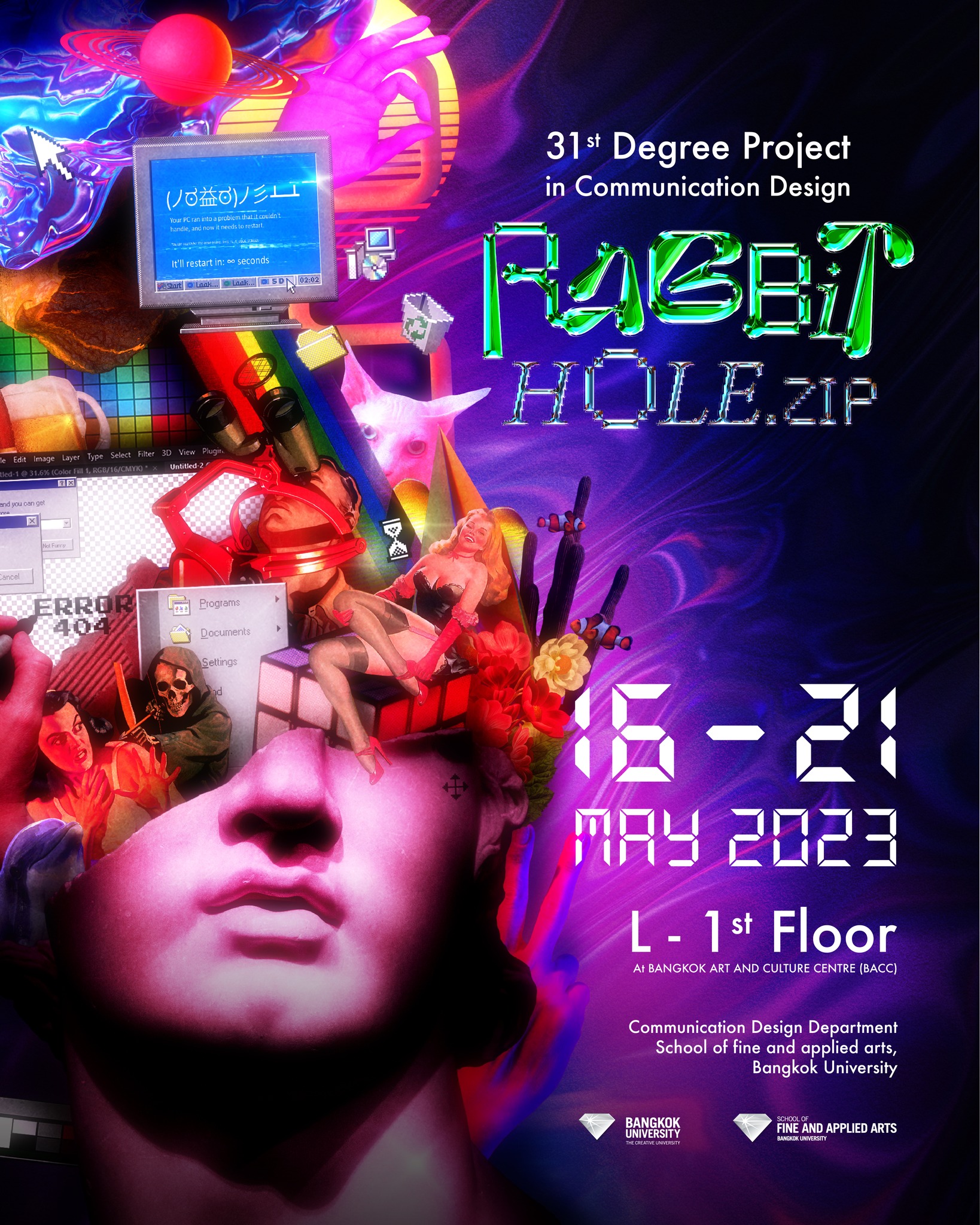 ชวนขุดคุ้ย 76 ผลงานนิทรรศการ Rabbit Hole.ZIP