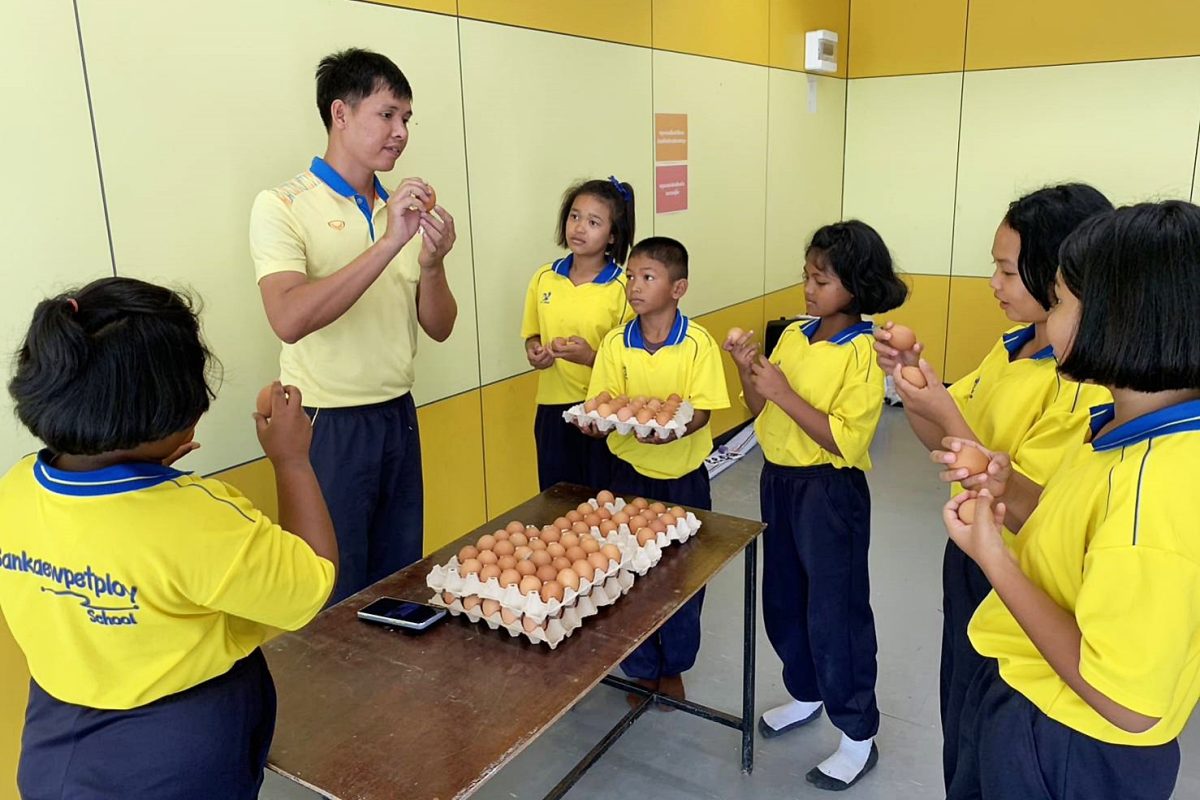 “เลี้ยงไก่ไข่เพื่ออาหารกลางวันนักเรียน” สร้างทักษะอาชีพให้เด็กโรงเรียนบ้านแก้วเพชรพลอย จ.สระแก้ว