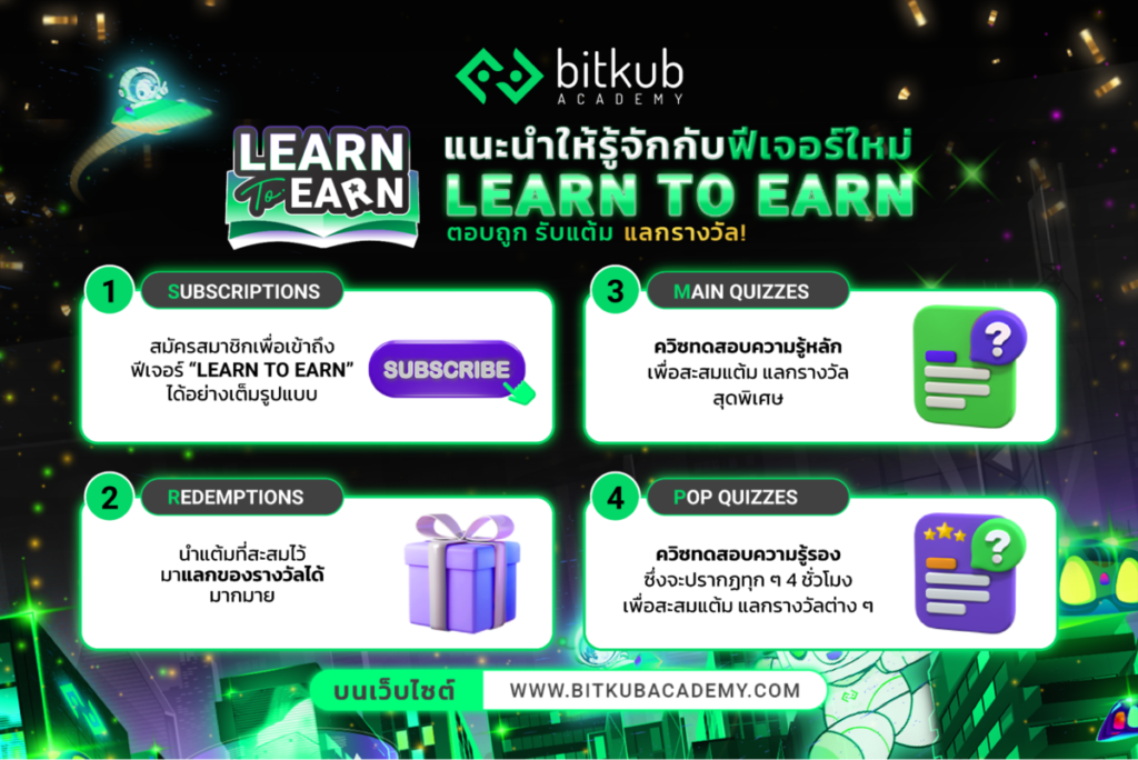 Bitkub Academy ร่วมกับ Circle จัดกิจกรรมสุดพิเศษ “USDC Special Main Quiz” และ “USDC Learn to Earn” เพื่อตอบแทนลูกค้า