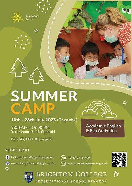 Get ready to enjoy Summer camps at Brighton College International School, Bangkok Learn and have fun with the Academic English and creative activities