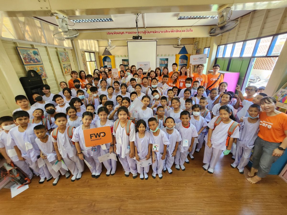 FWD Insurance and Junior Achievement Thailand Foundation on-ground activity for youths at Wat Uthai Tharam School