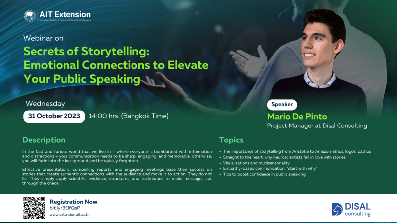 Free Webinar on “Secrets of Storytelling: Emotional Connections to Elevate Your Public Speaking”