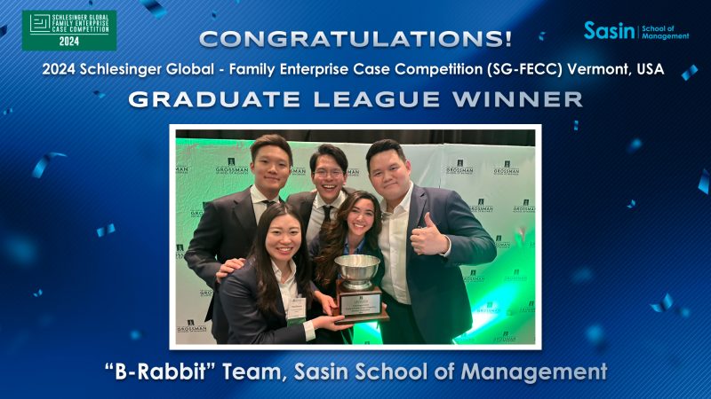 นิสิตศศินทร์คว้ารางวัลระดับโลก Schlesinger Global Family Enterprise Case Competition 2024