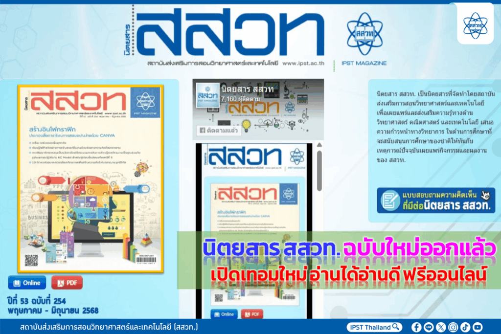 เปิดประตูความรู้สู่อนาคต กับนิตยสาร สสวท. ฉบับใหม่
