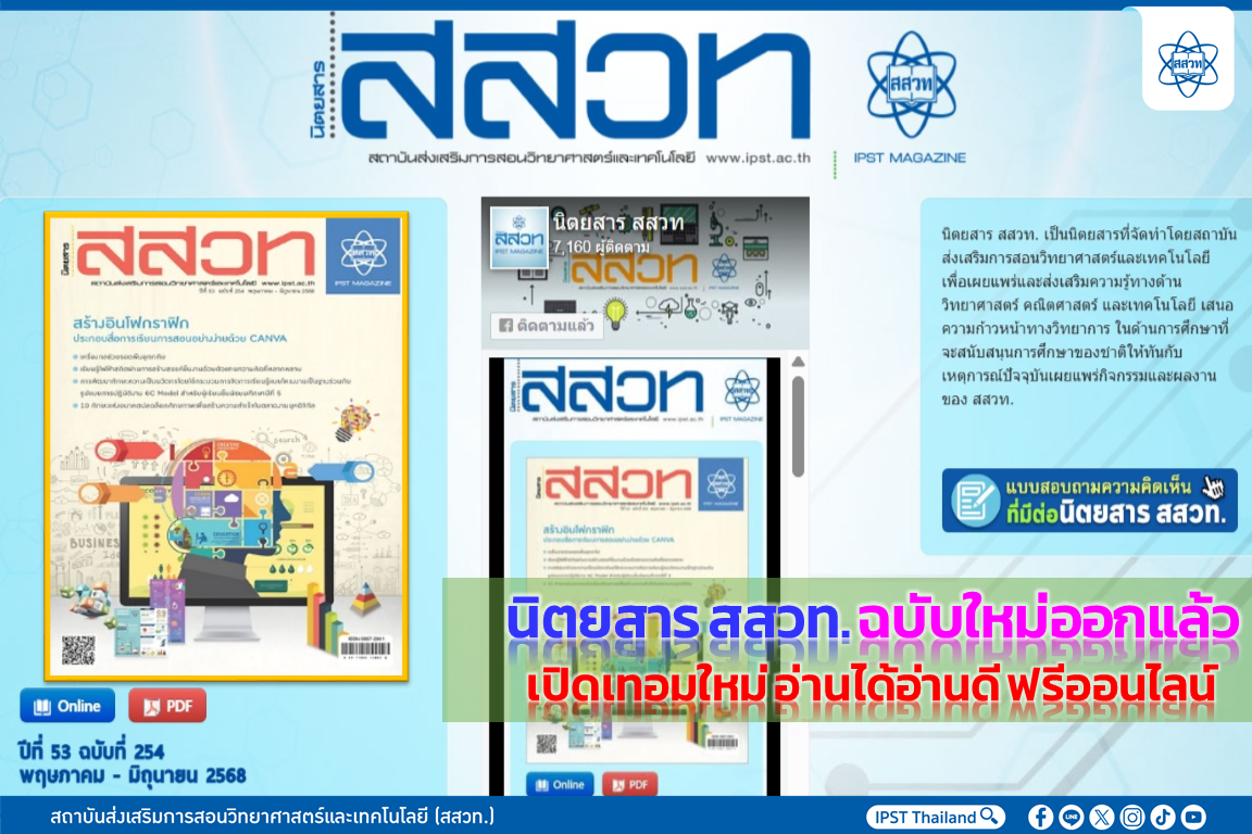 เปิดประตูความรู้สู่อนาคต กับนิตยสาร สสวท. ฉบับใหม่