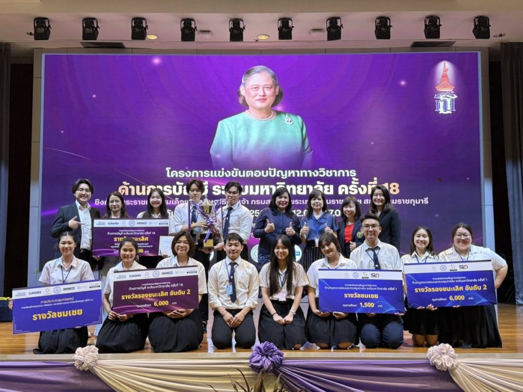 เด็กบัญชีหอการค้าไทย กวาดรางวัล การแข่งขันตอบปัญหาทางการบัญชีระดับมหาวิทยาลัย