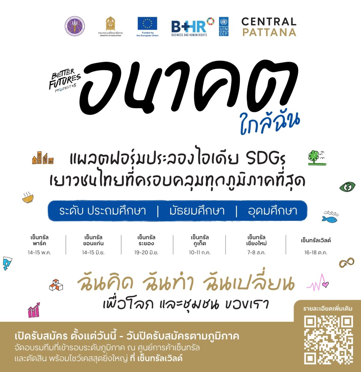 เซ็นทรัลพัฒนา ผนึกกำลัง UNDP กระทรวงศึกษาธิการ กระทรวงการอุดมศึกษาฯ และพันธมิตร เปิดตัวโครงการ “Better Futures Project 2026: อนาคตใกล้ฉัน”