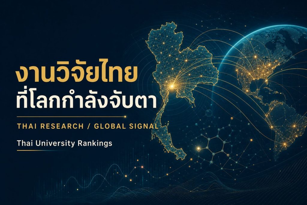 Thai University Rankings เปิดบริการใหม่ “งานวิจัยไทยที่โลกกำลังจับตา” เชื่อมผลงานนักวิจัยไทยกับแหล่งวิชาการระดับโลก